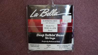 LaBella Deep Tarkin' Bass Strings Black Nyron Tape Wound