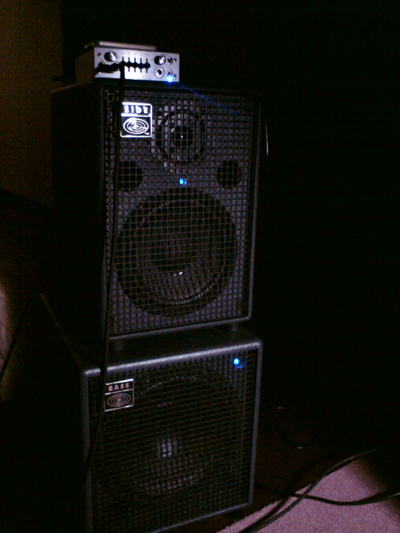 Schertler side + bass amp