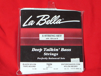 LaBella Deep Tarkin Bass Strings Black Nyron Tape Wound